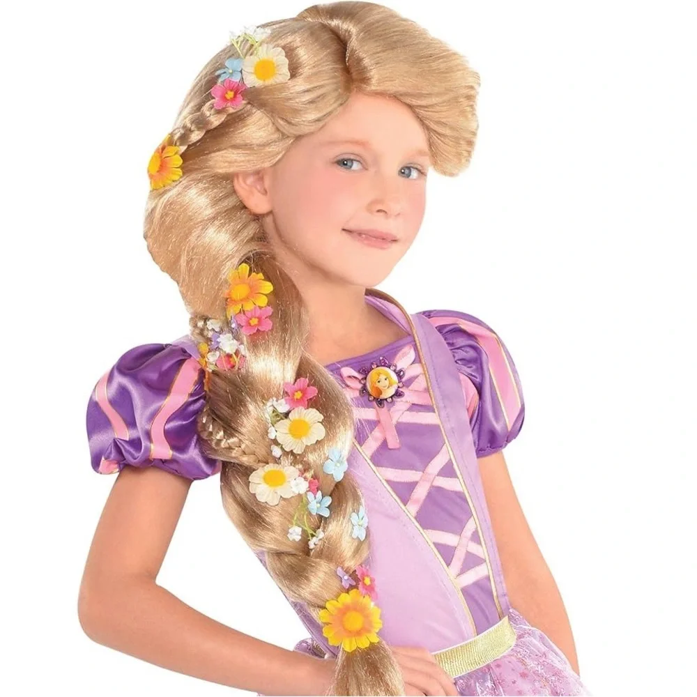 Disney Princess Rapunzel Light Up Dress Costume w/ Deluxe Wig NWT Sz Small 4-6 - Picture 9 of 9